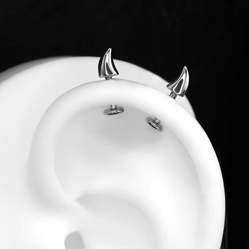 Men'S Accessories Jewelry Sale - عرض ساخن: أقراط أذن بتصميم قرون