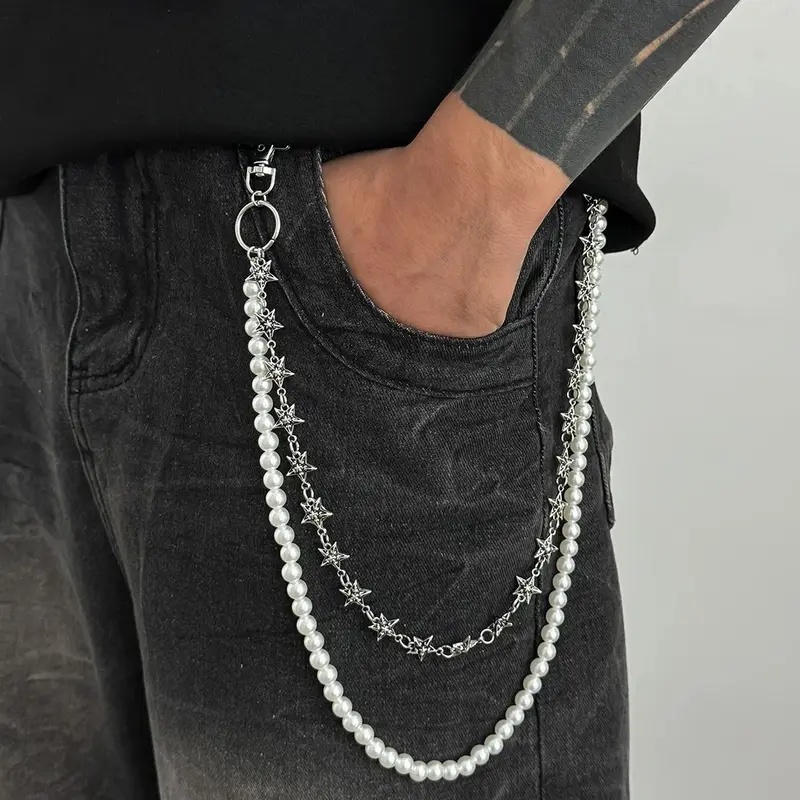 Men Accessories Chain - سلاركون سلسلة معدنية عتيقة بنمط بانك