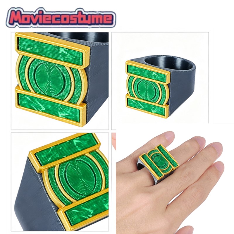 Men Accessories Jordan - خواتم أصابع ذهبية خضراء للبالغين، خاتم