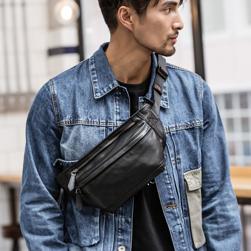 Men Accessories Pack - حقيبة خصر عصرية للرجال من الجلد