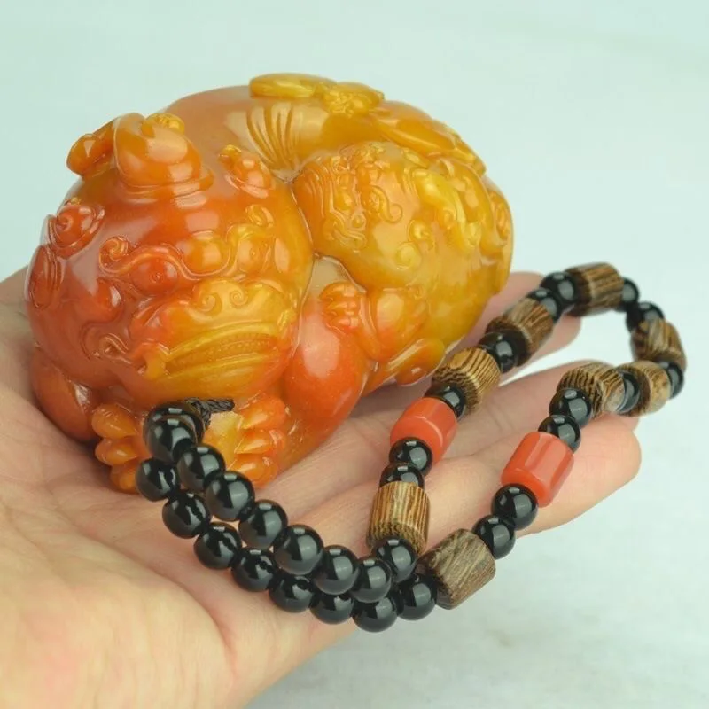 Men Accessories Chain - الطبيعية هوانغ Longyu Pixiu قلادة حلية