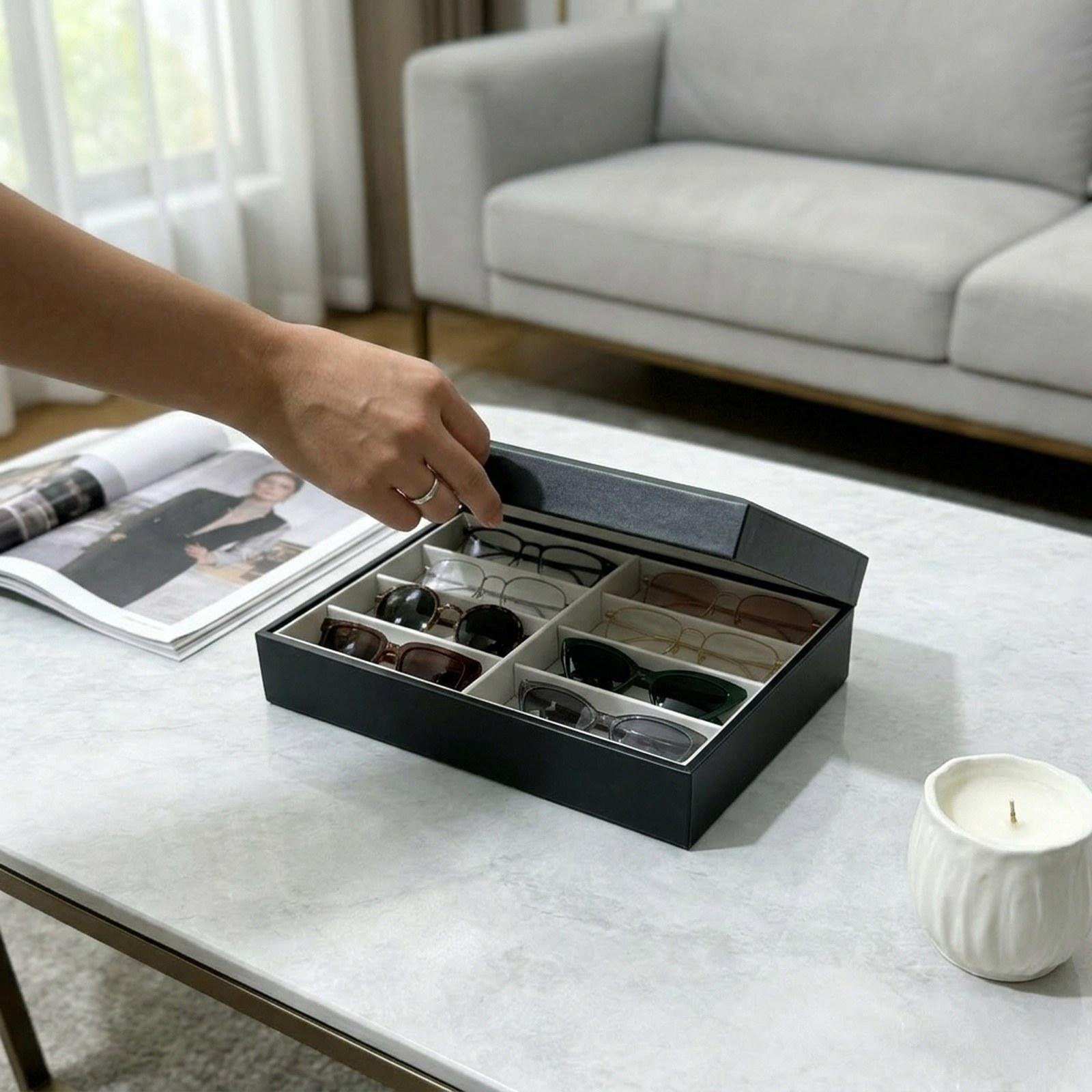 حامل تخزين النظارات الشمسية مت - مراجعة Men'S Accessories Organizer Tray وسعره