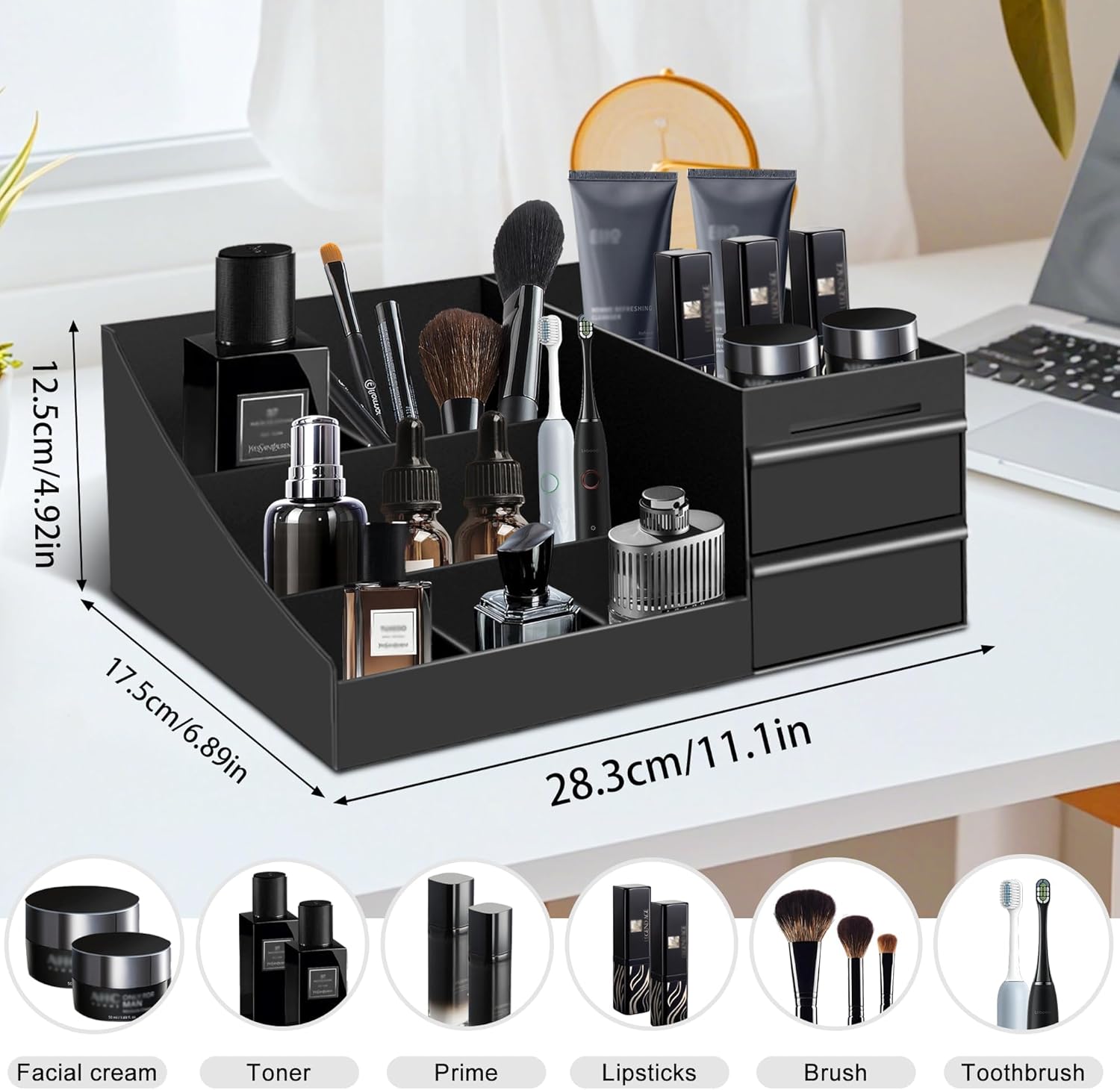 منظم حمام بتصميم عتيق، صندوق ت - مراجعة Men'S Accessories Organizer Tray وسعره