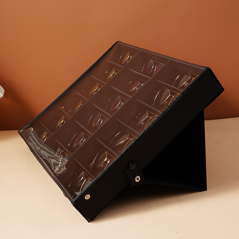 صندوق تخزين للنظارات بـ 18 فتح - مراجعة Men'S Accessories Organizer Tray وسعره
