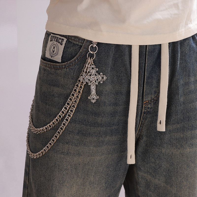 موضة الشرير السراويل المعدنية  - مراجعة Men Accessories Chain وسعره