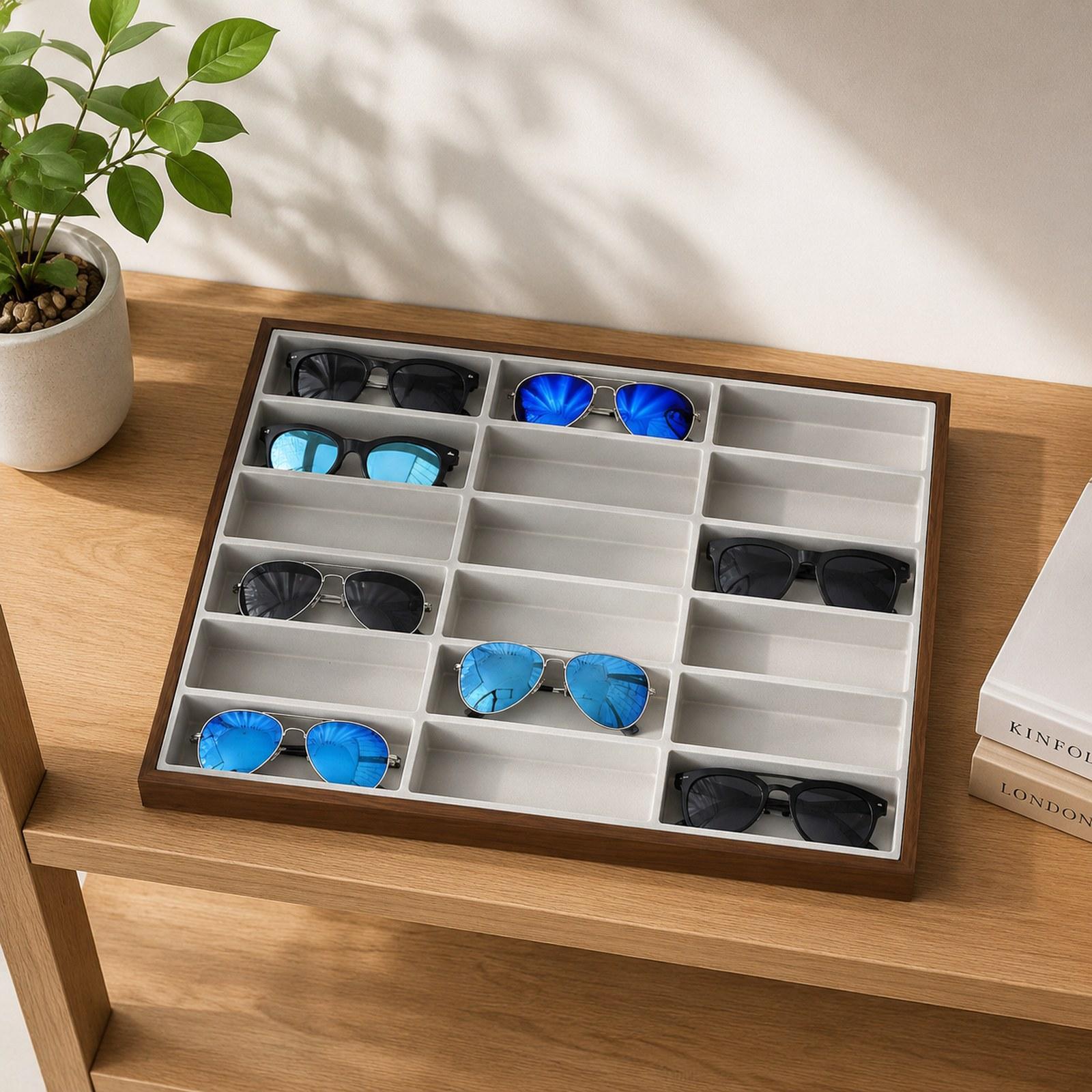صينية عرض النظارات، صندوق تخزي - مراجعة Men'S Accessories Organizer Tray وسعره