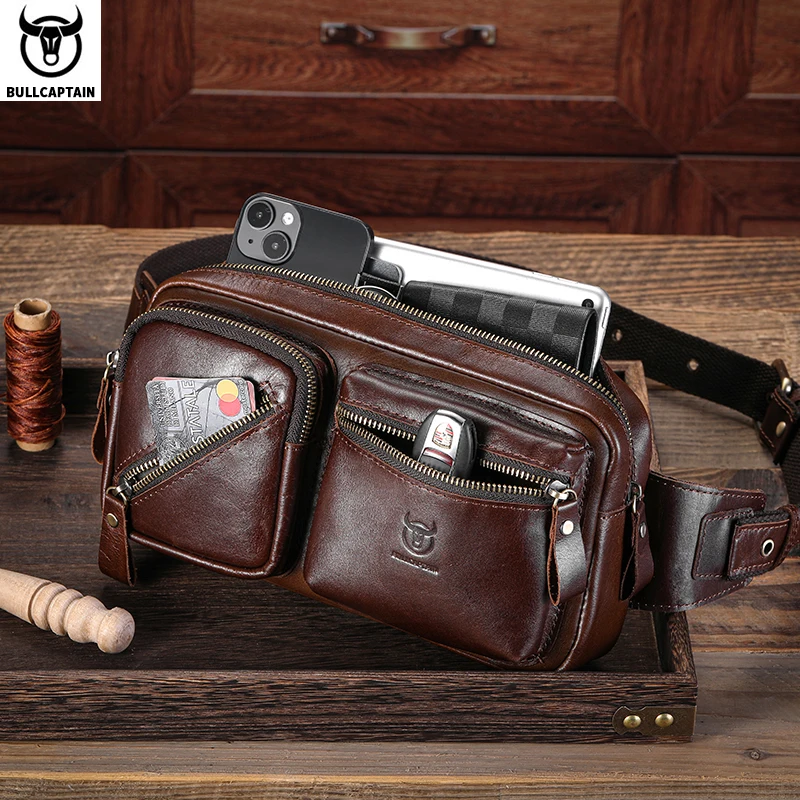 BULLCAPTAIN-حقيبة صدر من الجلد - مراجعة Men Accessories Pack وسعره