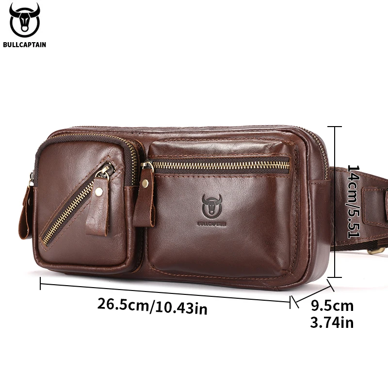 BULLCAPTAIN-حقيبة صدر من الجلد - مراجعة Men Accessories Pack وسعره