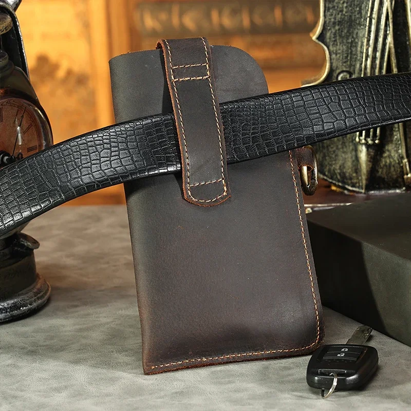 رجل جلد طبيعي الخصر حقيبة الها - مراجعة Men Accessories Pack وسعره