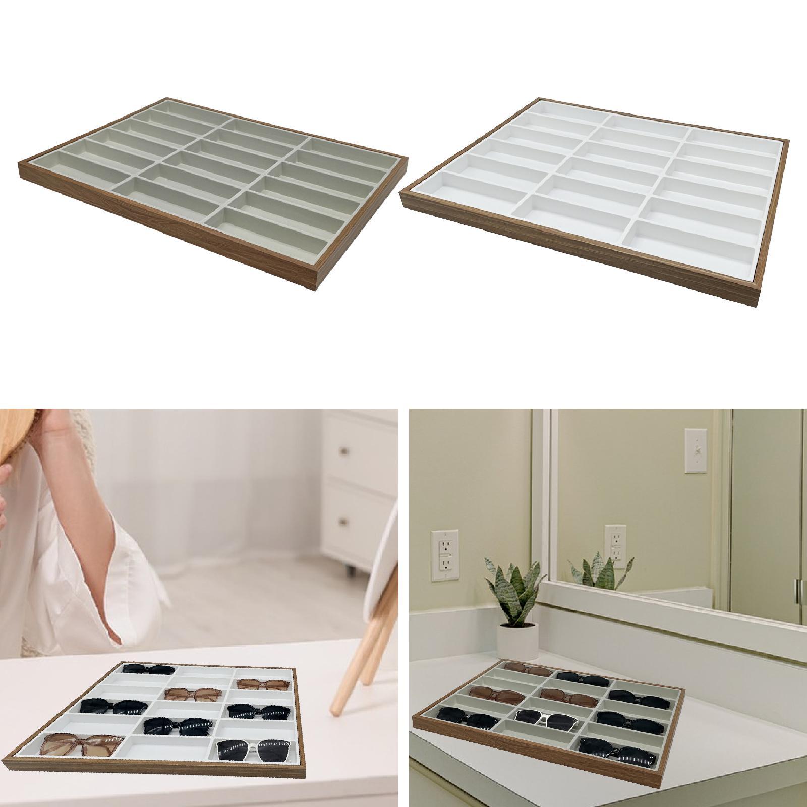 منظم نظارات شمسية بـ 18 فتحة،  - مراجعة Men'S Accessories Organizer Tray وسعره