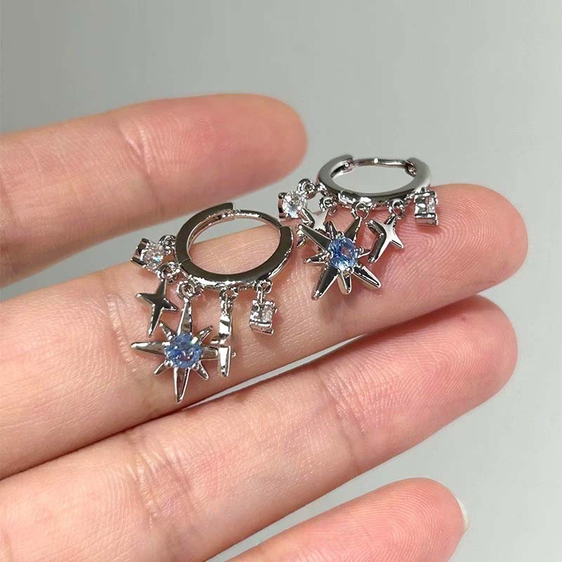 جديد Y2K الأزرق الزركون ستار ش - مراجعة Men'S Accessories Jewelry Sale وسعره