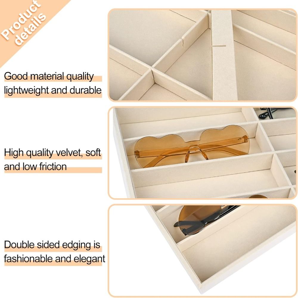 منظم نظارات شمسية بيج ورمادي ق - مراجعة Men'S Accessories Organizer Tray وسعره