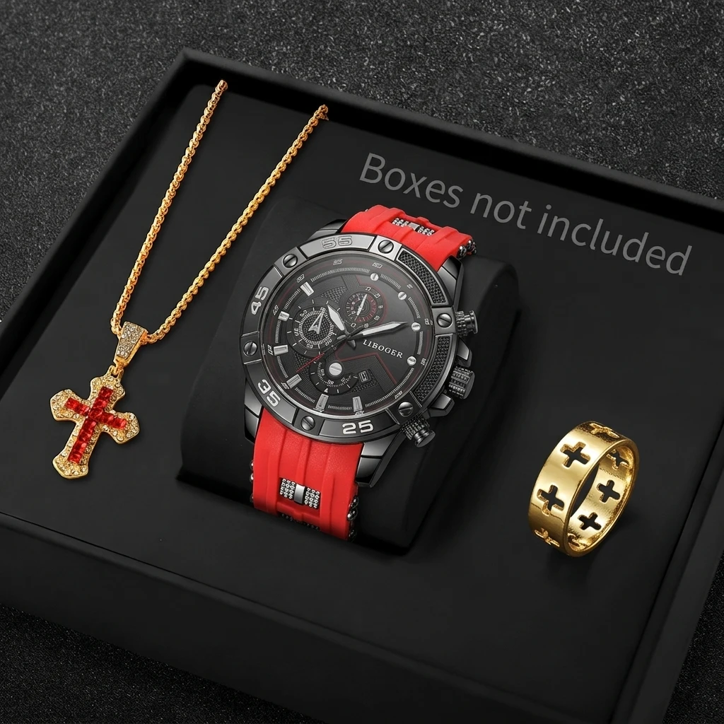 3 قطع ساعة رياضية رجالية أنيقة - مراجعة Men Accessories Gadgets وسعره