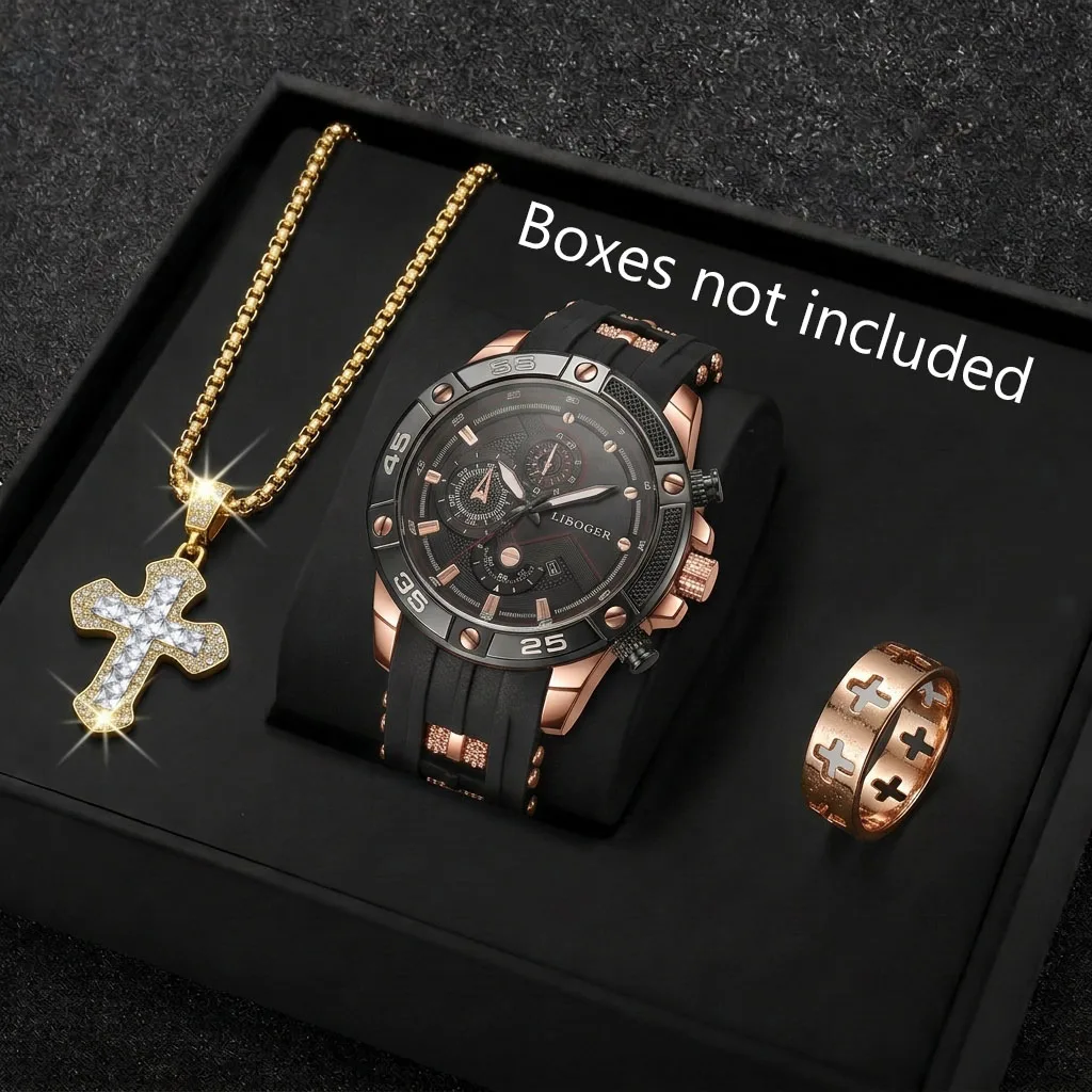 3 قطع ساعة رياضية رجالية أنيقة - مراجعة Men Accessories Gadgets وسعره