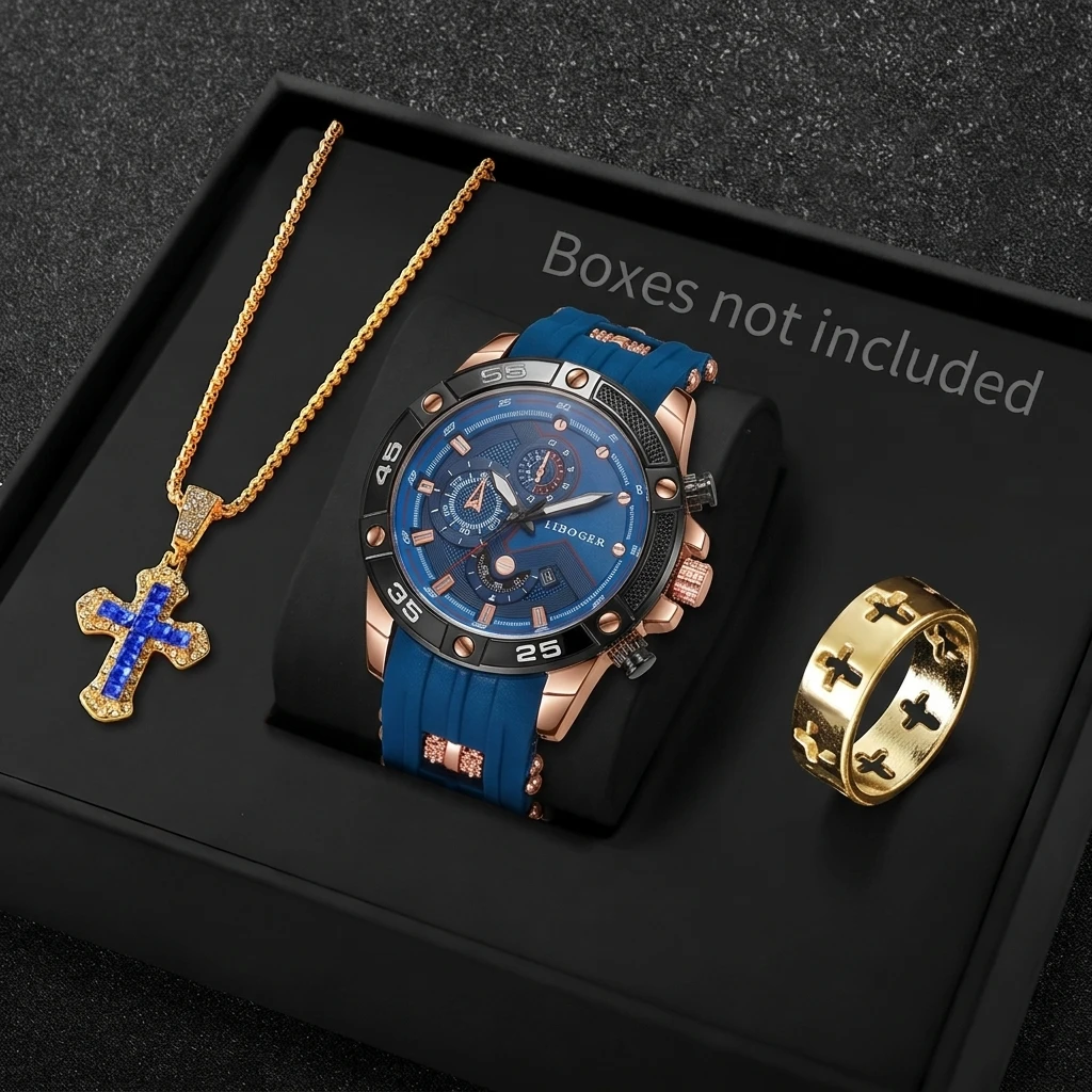 3 قطع ساعة رياضية رجالية أنيقة - مراجعة Men Accessories Gadgets وسعره
