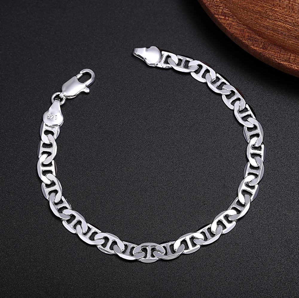 مصمم فاخر 925 فضة الاتجاه 6 مل - مراجعة Men'S Accessories Trending وسعره